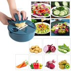 Della | 12-in-1 Cutting Set | Multi-Function Kitchen Slicer | Stainless Steel