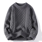 Christmas Jumper Men | Wool Blend Knitted Crewneck Pullover Sweater