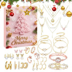 Jewelry Advent Calendar Christmas 24 Day Women Earring Bracelet Set