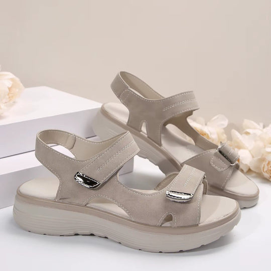 Women Sandals Mid Heel Slip-On