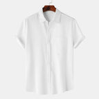 Rhea | Linen Shirt Men | Breathable Summer Shirt | Spread Collar, Classic Fit