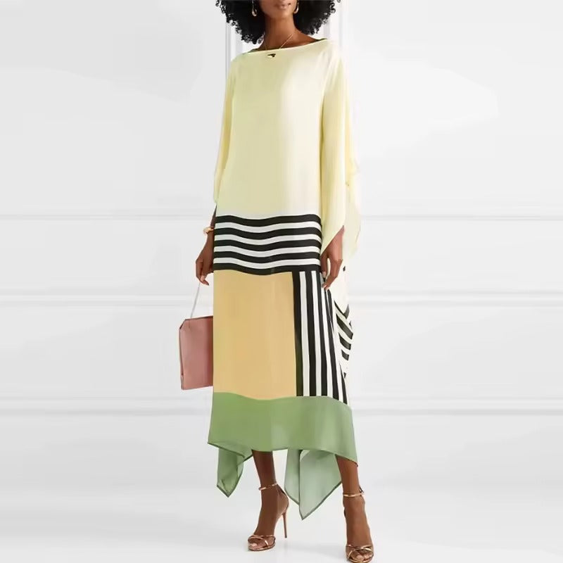 Linnea | Women Geometric Print Kaftan Batwing Sleeve Maxi Dress