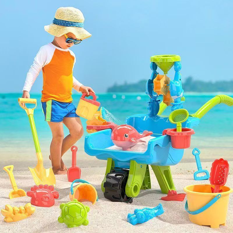 Quinn | Sand & Beach Toy Set | 22-Piece Wheelbarrow Play Set | BPA-Free, Ages 2-6