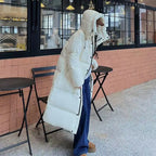 Women Long Down Jacket Hooded