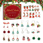 Jewelry Advent Calendar 24 Days Christmas Dangle Earrings Set Women