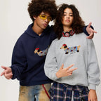 Nina | Unisex Oversized Hoodie | Dachshund Embroidery, Kangaroo Pocket