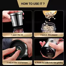 Orla | Spice & Salt Grinder | 2-in-1 Dual Mill, Stainless Steel | Manual, Ceramic Burr