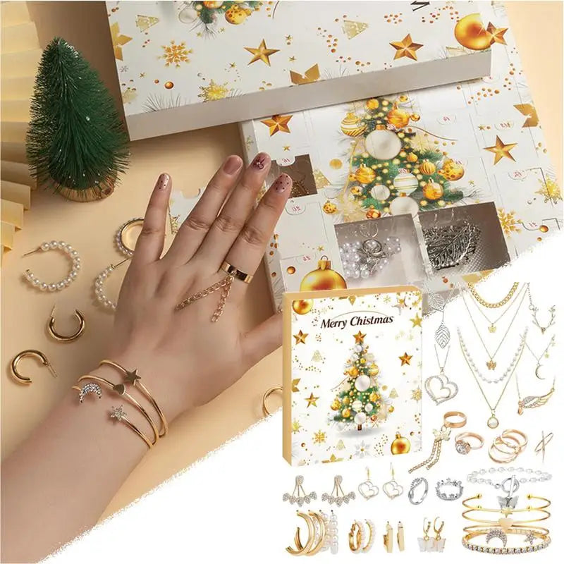 Jewelry Advent Calendar Women Christmas 24 Day Countdown Set