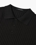 Liora | Men's Polo Shirt | Knitted Cotton, Ribbed Collar | Green, Black, Brown