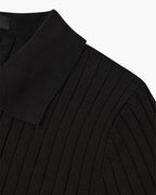 Liora | Men's Polo Shirt | Knitted Cotton, Ribbed Collar | Green, Black, Brown