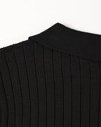 Liora | Men's Polo Shirt | Knitted Cotton, Ribbed Collar | Green, Black, Brown