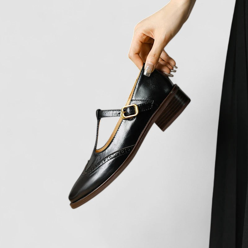 Orthopedic Flats Women Mary Jane Shoes Low Heel Casual Ankle Strap