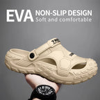 Men Orthopedic Sandals Ankle Strap Thick Soft Sole Cork Footbed