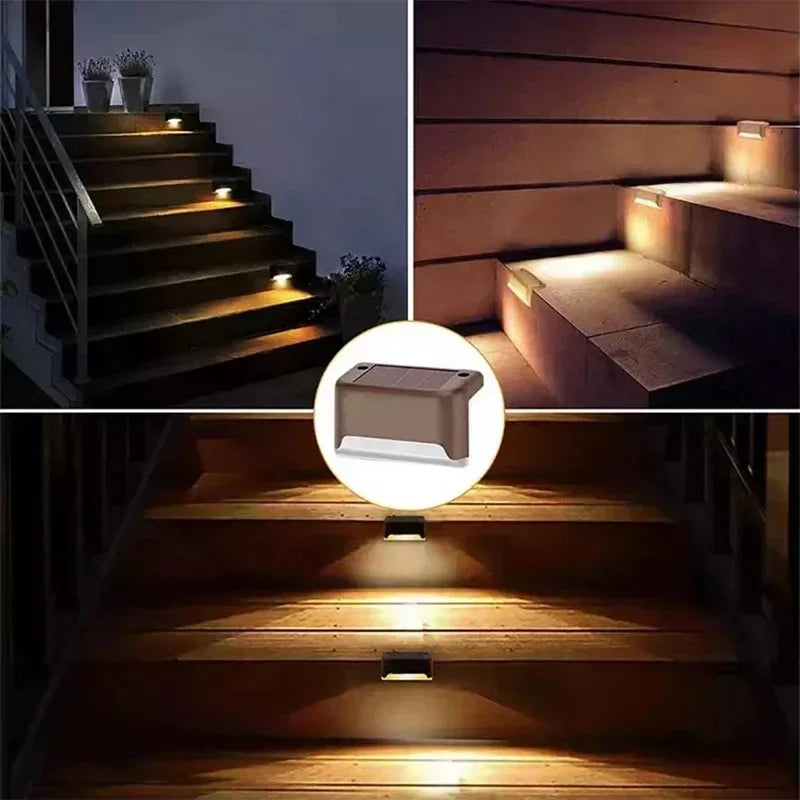 Solar Garden Light Step Lamp Waterproof LED Deck Light Multipack