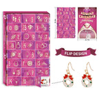 Jewelry Advent Calendar 24 Days Christmas Countdown Ring Necklace Earrings