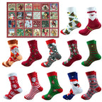 Sock Advent Calendar Christmas Socks Women Men 24 Days Countdown 12 Pairs