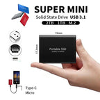 Faye | External SSD 2TB | USB 3.1, USB-C, Plug & Play | Portable Storage