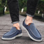 Canvas Slip-On Loafers Cushioned Insole