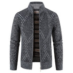 Men Christmas Jumper Knit Turtleneck Cardigan Coat Winter Fleece