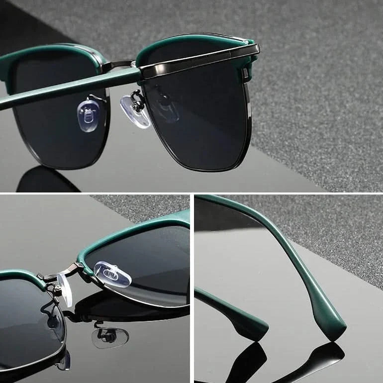 Polycarbonate Lens Clubmaster Sunglasses UV Protection