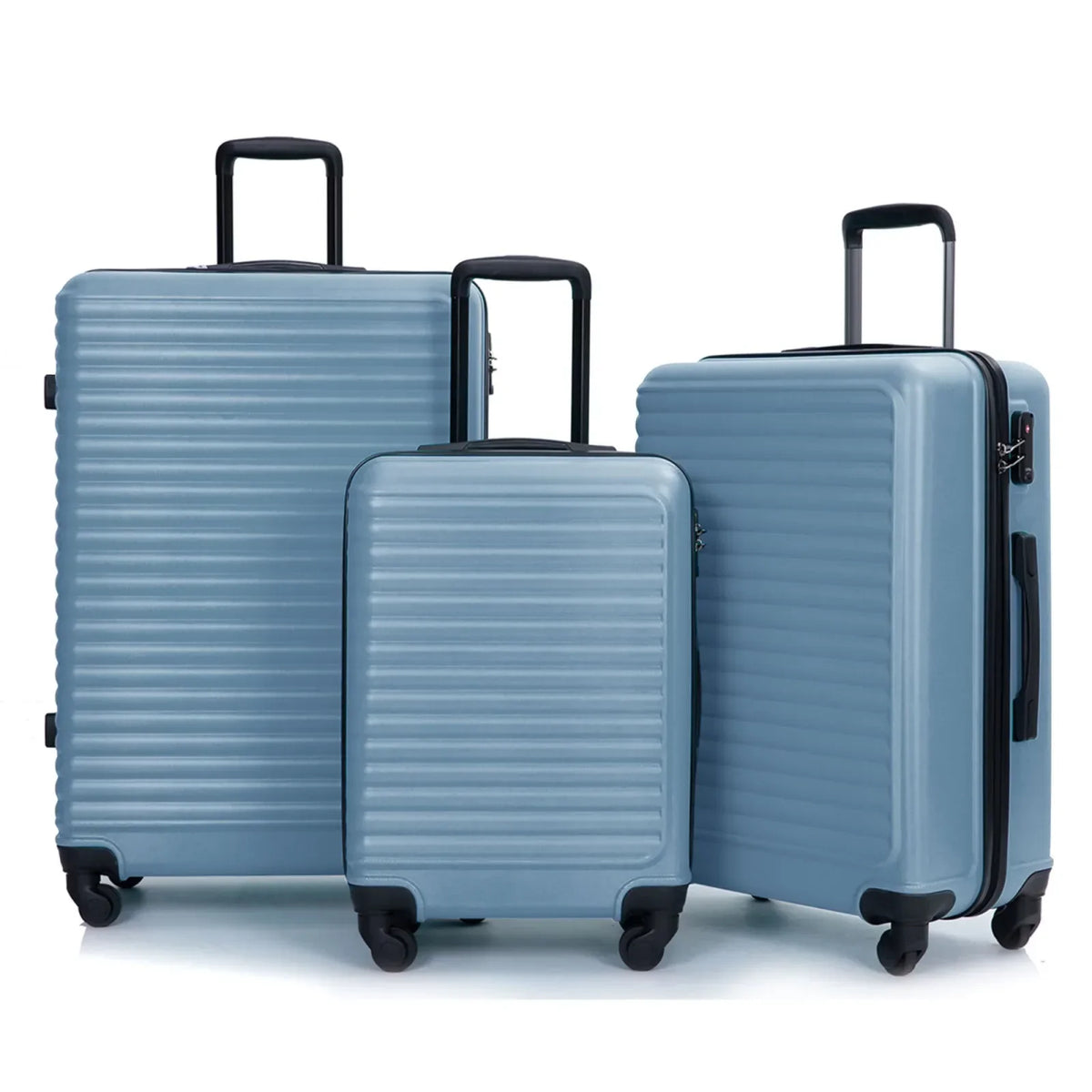 Romy | Hardshell Luggage Set | 3-Piece, Blue ABS, TSA Lock | Spinner Wheels