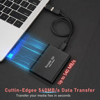 Faye | External SSD 2TB | USB 3.1, USB-C, Plug & Play | Portable Storage