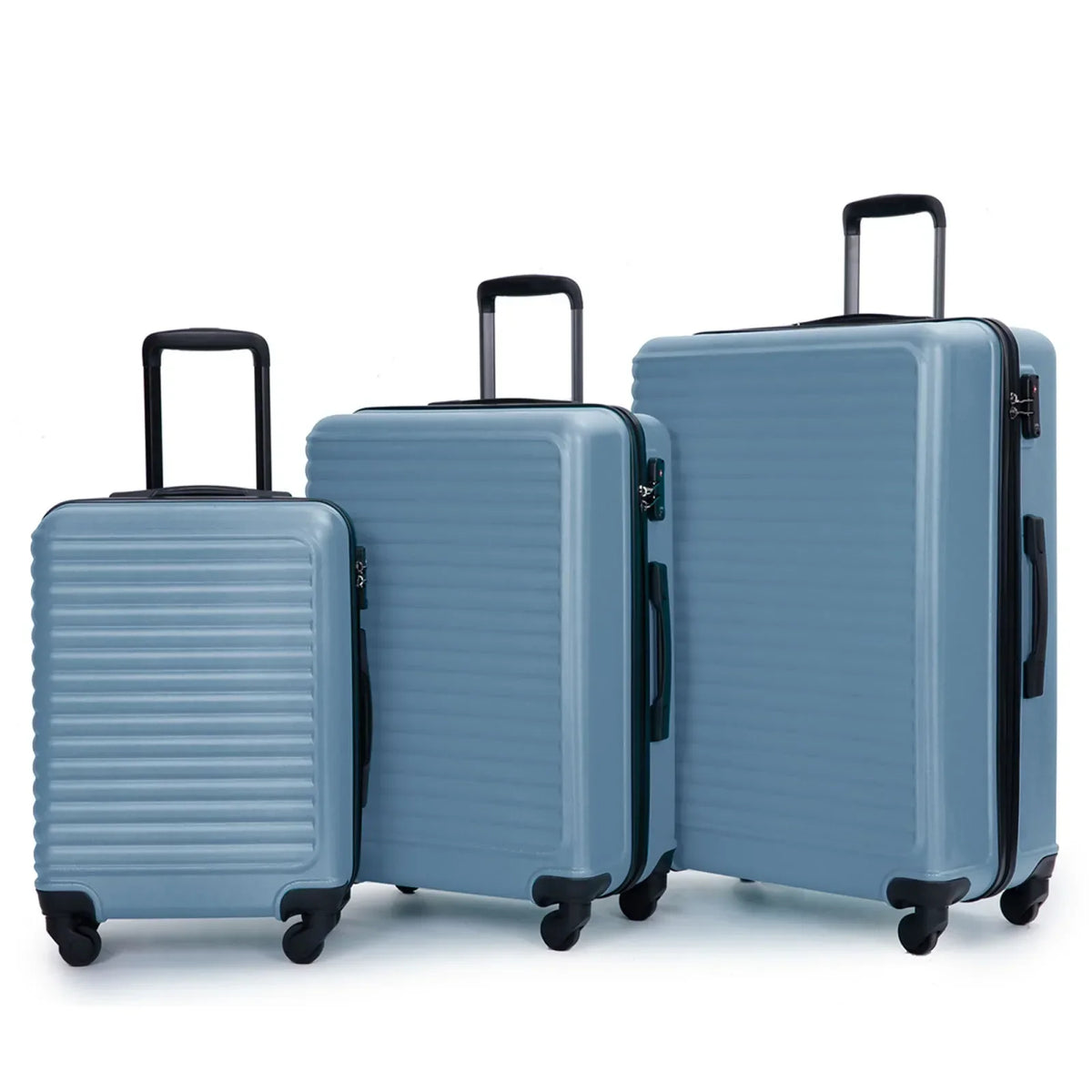 Romy | Hardshell Luggage Set | 3-Piece, Blue ABS, TSA Lock | Spinner Wheels