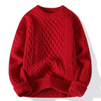 Christmas Jumper Men | Wool Blend Knitted Crewneck Pullover Sweater