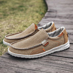 Canvas Slip-On Loafers Cushioned Insole