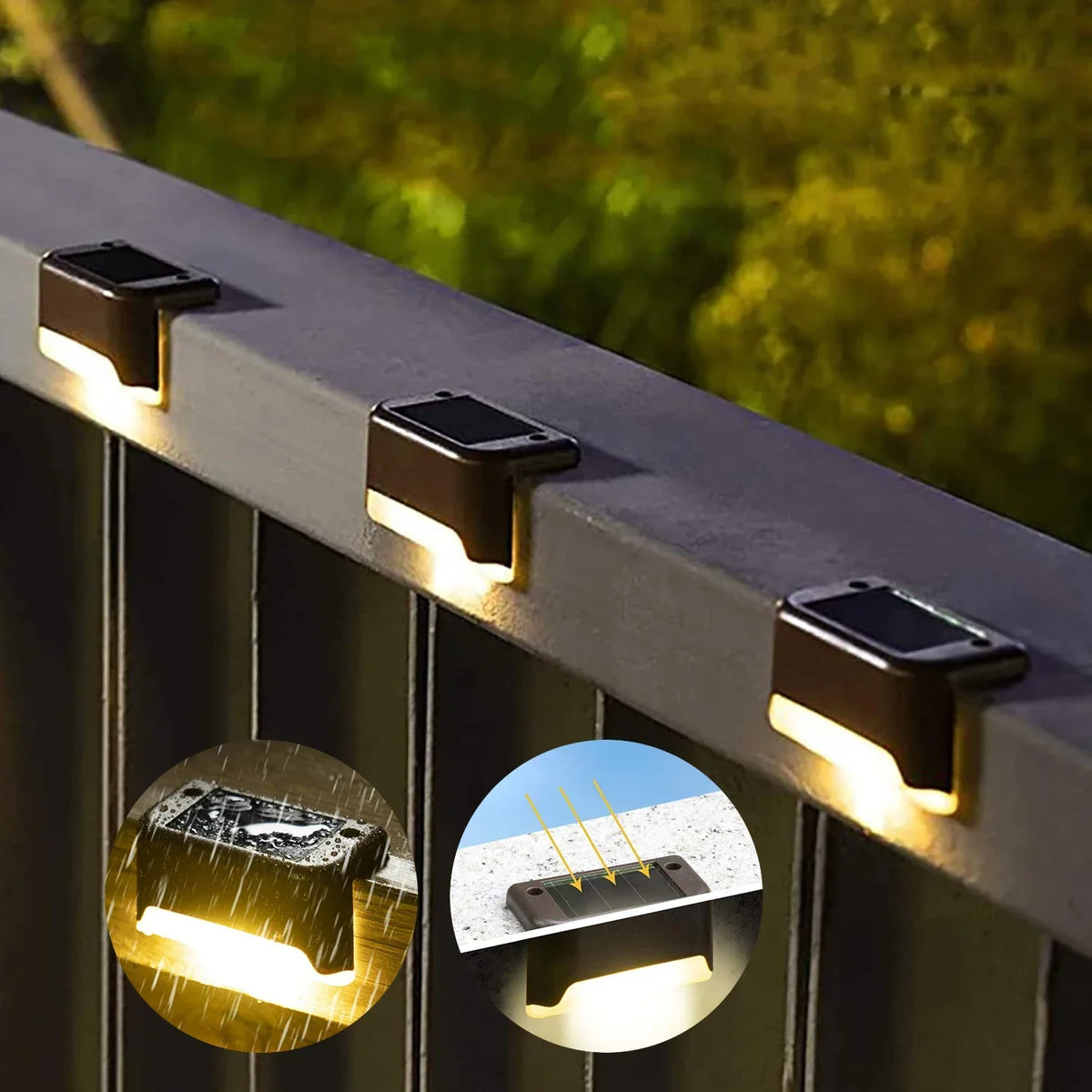 Solar Garden Light Step Lamp Waterproof LED Deck Light Multipack