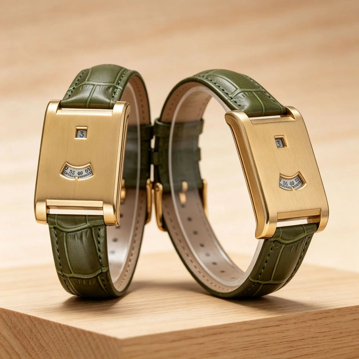Kira | Leather Strap Square Case Minimal Watch Quartz