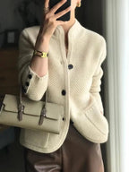 Halle | Women's Blazer | Textured, Buttoned, Slim Fit | Office & Casual