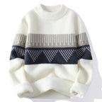 Men Christmas Jumper Casual Warm Knitted Winter Crew Neck Pullover