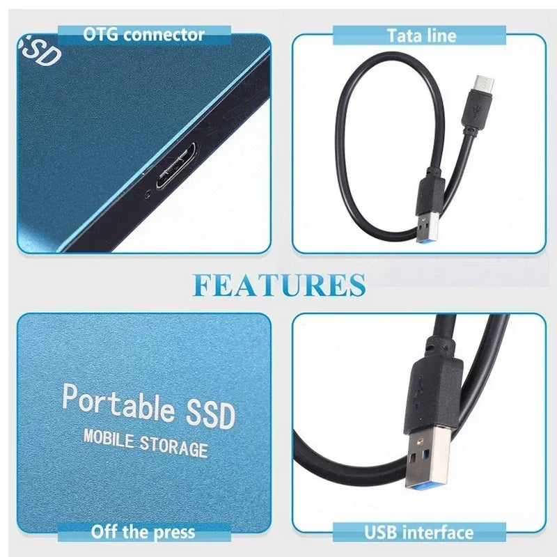 Faye | External SSD 2TB | USB 3.1, USB-C, Plug & Play | Portable Storage