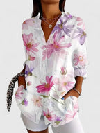 Hazel | Women's Blouse | Colorful Print, Relaxed Fit | Everyday Top