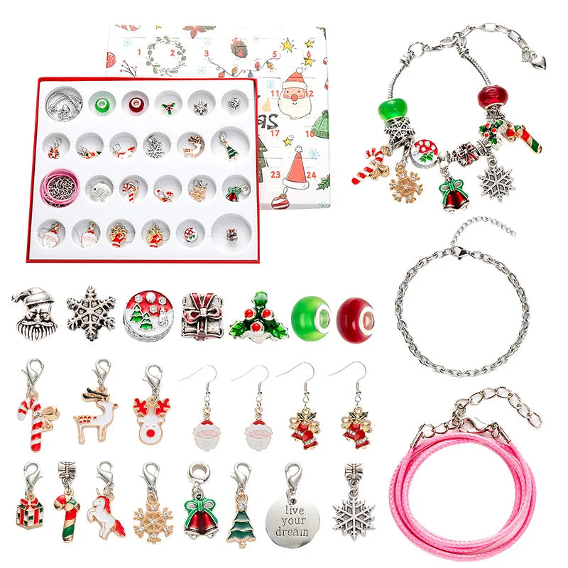 Jewelry Advent Calendar 24 Days Christmas Countdown Holiday Surprise Gift