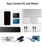 Faye | External SSD 2TB | USB 3.1, USB-C, Plug & Play | Portable Storage