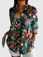 Hazel | Women's Blouse | Colorful Print, Relaxed Fit | Everyday Top