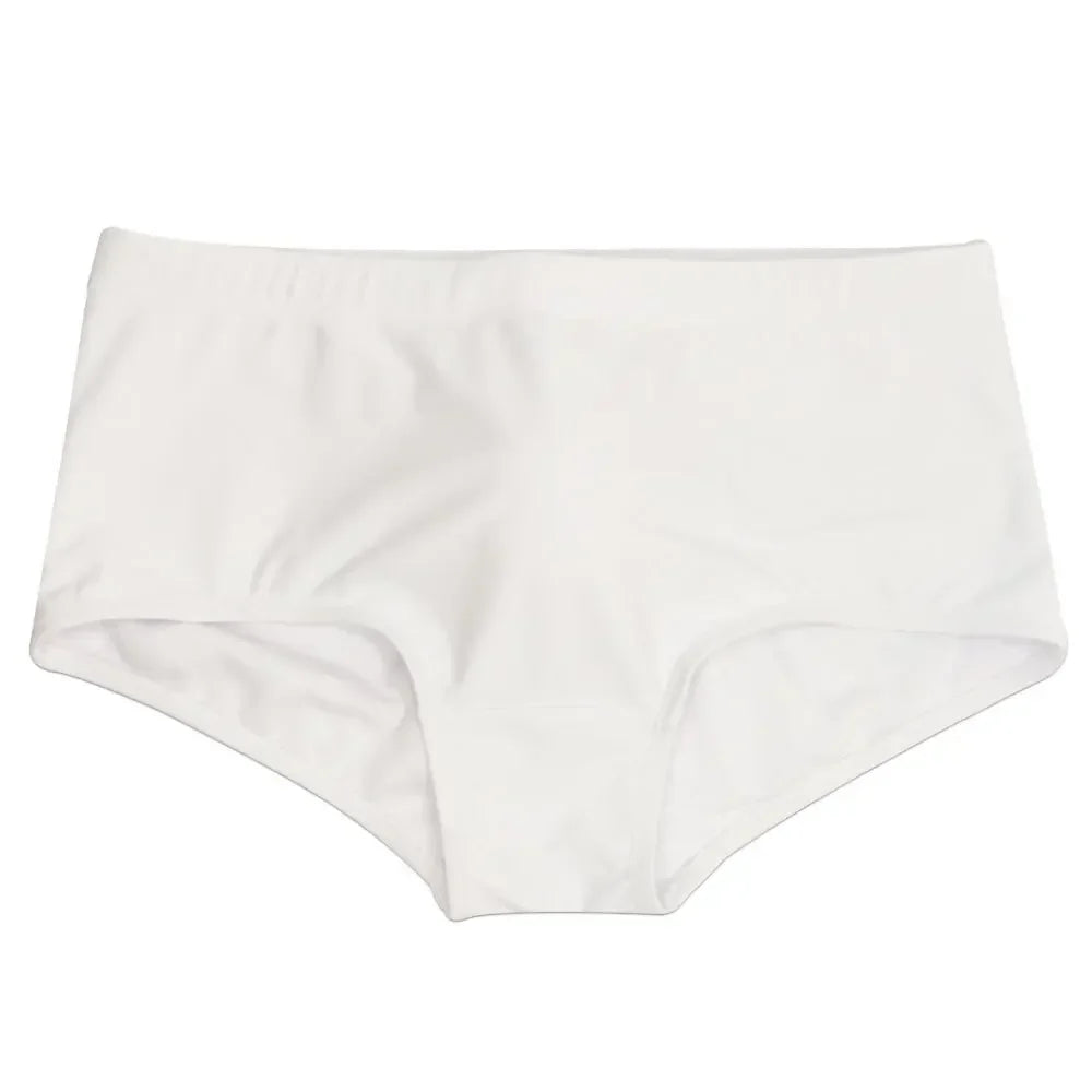 Men Swim Shorts Boxer Briefs Solid Pattern Swimwear