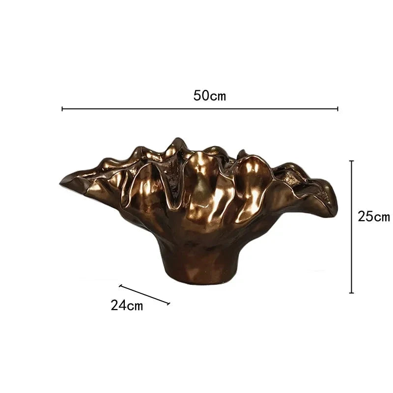 Decorative Bowl | Bronze Resin, Tabletop Vase | Delphine