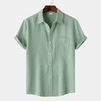 Rhea | Linen Shirt Men | Breathable Summer Shirt | Spread Collar, Classic Fit