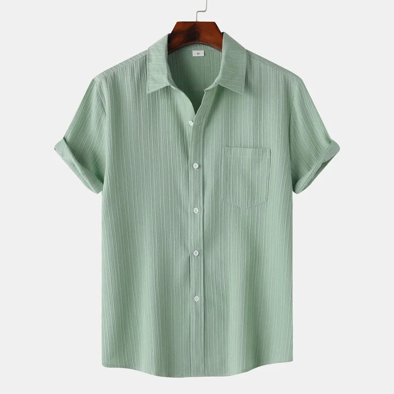 Rhea | Linen Shirt Men | Breathable Summer Shirt | Spread Collar, Classic Fit