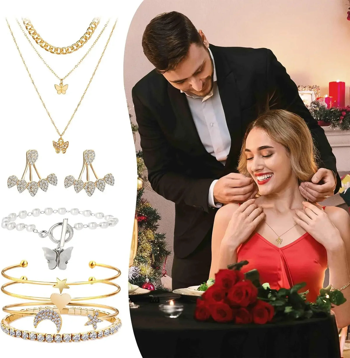 Jewelry Advent Calendar 24 Days Christmas Countdown Holiday Surprise Gift