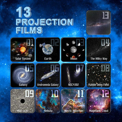 Marlowe | Galaxy Projector Night Light | 13-in-1 Star Projector | USB, Multicolor