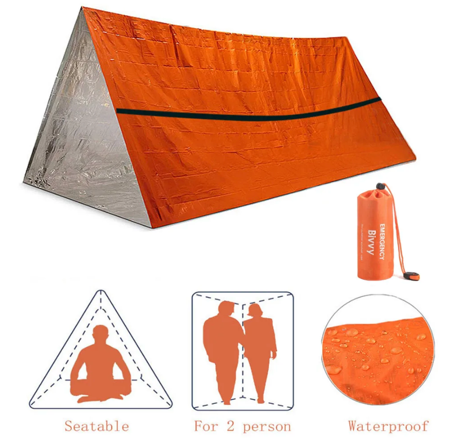 Uma | Survival Tent 2-Person | Silver, Emergency Shelter | NASN Mylar, 172g