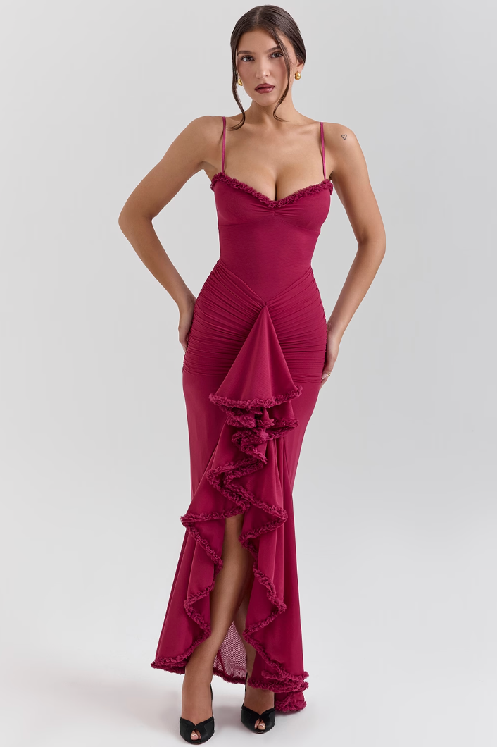 Women Maxi Dress Ruched