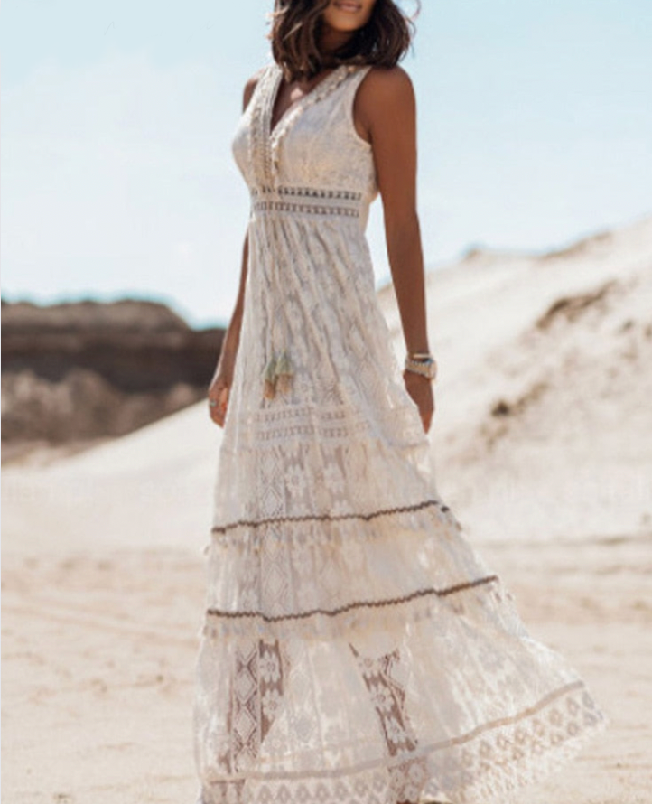 Women Maxi Dress Boho Print