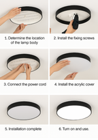 Delphine | Flush Mount Ceiling Light | Nordic Solid Wood, Round LED | 30CM