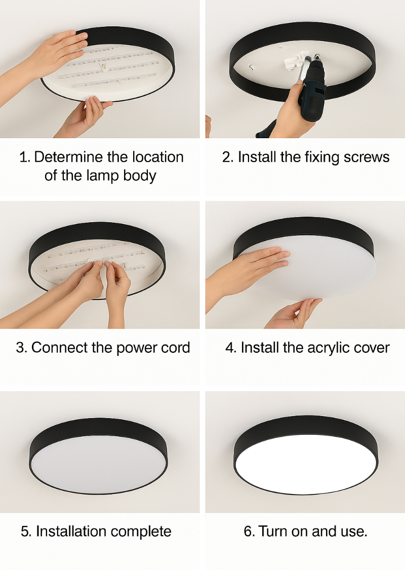 Delphine | Flush Mount Ceiling Light | Nordic Solid Wood, Round LED | 30CM