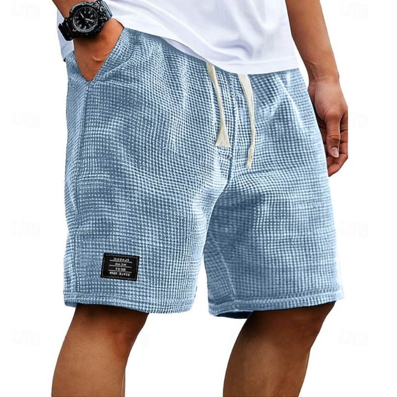 Women Shorts Casual Waffle Textured Lightweight Breathable Fabric